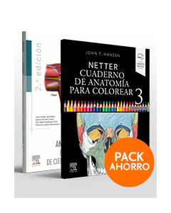 PACK NETTER CUADERNO PARA COLOREAR + SUÁREZ ANATOMíA ESTUDIANTE