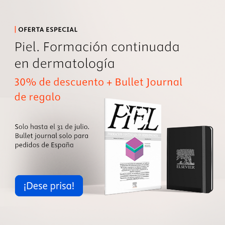 Oferta Especial - Piel. Formación continuada en dermatología. 30% de descuento + Bullet Journal de regalo.